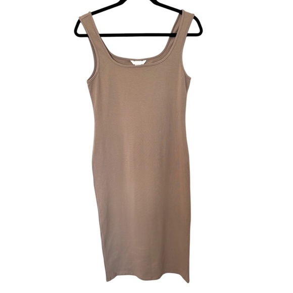 H&M Bodycon Dress NWT Beige Size M - Picture 1 of 4
